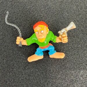 VTG 90s Fisher Price Great Adventures Pirate Action Figure Green Shirt Gun‎ Rope